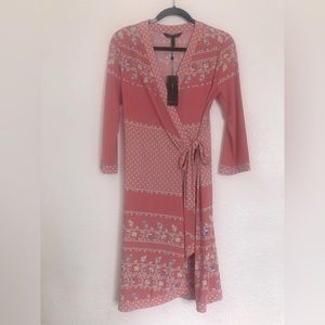 BCBGMaxAzria Adele Printed Wrap Dress in Jersey